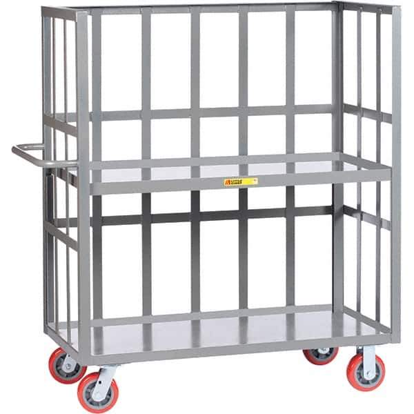 Little Giant - 3,600 Lb Capacity, 2 Shelf, 3-Sided Truck - 48" Long x 24" Wide x 57" High - Apex Tool & Supply