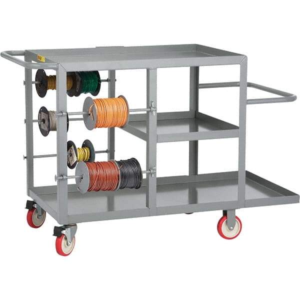 Little Giant - 24" Wide x 54" Long x 35" High Maintenance Cart - Steel, Polyurethane Casters - Apex Tool & Supply