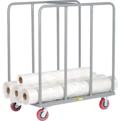 Little Giant - 3,600 Lb Capacity Steel Platform Truck - Steel Deck, 24" OAW, 60" Platform Length, Polyurethane Casters - Apex Tool & Supply