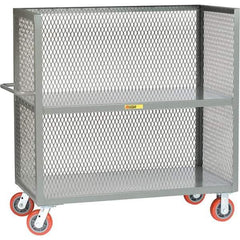 Little Giant - 3,600 Lb Capacity, 2 Shelf, 3-Sided Truck - 48" Long x 30" Wide x 57" High - Apex Tool & Supply