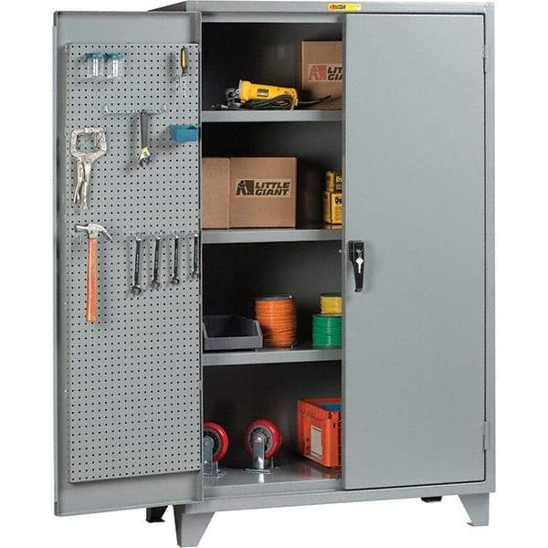 Little Giant - 3 Shelf Storage Cabinet - Steel, 48" Wide x 32" Deep x 78" High - Apex Tool & Supply