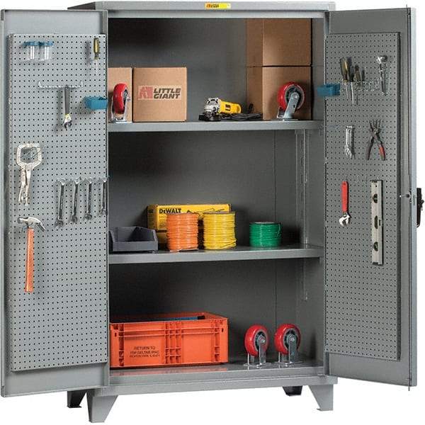 Little Giant - 2 Shelf Storage Cabinet - Steel, 48" Wide x 32" Deep x 78" High - Apex Tool & Supply