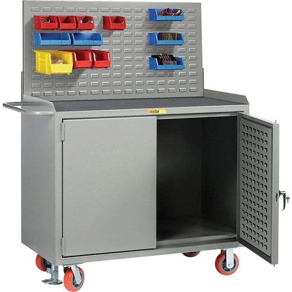Little Giant - 3,600 Lb Capacity Mobile Workbench with Pegboard Panel - 48" Wide x 43-1/2" High - Apex Tool & Supply