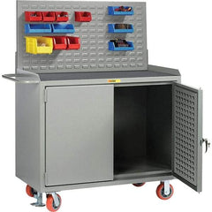 Little Giant - 3,600 Lb Capacity Mobile Workbench with Pegboard Panel - 48" Wide x 43-1/2" High - Apex Tool & Supply