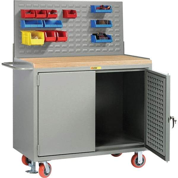 Little Giant - 3,600 Lb Capacity Mobile Workbench with Pegboard Panel - 48" Wide x 43-1/2" High - Apex Tool & Supply