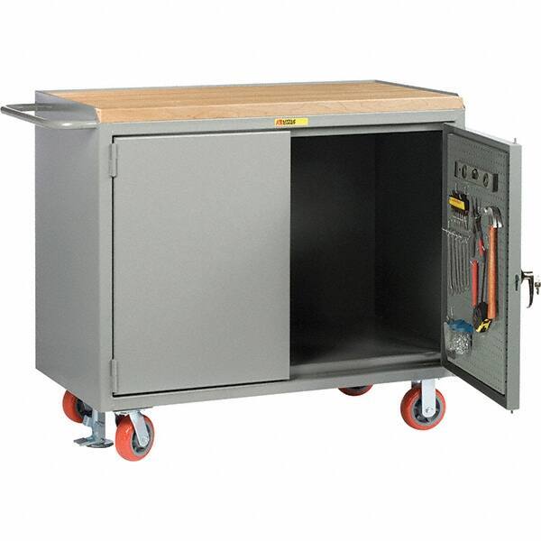 Little Giant - 3,600 Lb Capacity Mobile Workbench with Pegboard Panel - 48" Wide x 43-1/2" High - Apex Tool & Supply