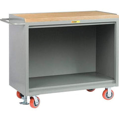 Little Giant - 3,600 Lb Capacity Mobile Service Bench - 41" Wide x 24" Deep x 43" High, Steel, Gray - Apex Tool & Supply