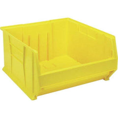 Quantum Storage - 225 Lb Load Capacity Yellow Polypropylene Tote Container - Stacking, 12" Long x 22-1/2" Wide x 23.9" High - Apex Tool & Supply