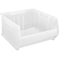 Quantum Storage - 225 Lb Load Capacity Clear Polypropylene Tote Container - Stacking, 12" Long x 22-1/2" Wide x 23.9" High - Apex Tool & Supply