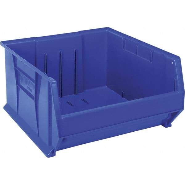 Quantum Storage - 225 Lb Load Capacity Blue Polypropylene Tote Container - Stacking, 12" Long x 22-1/2" Wide x 23.9" High - Apex Tool & Supply
