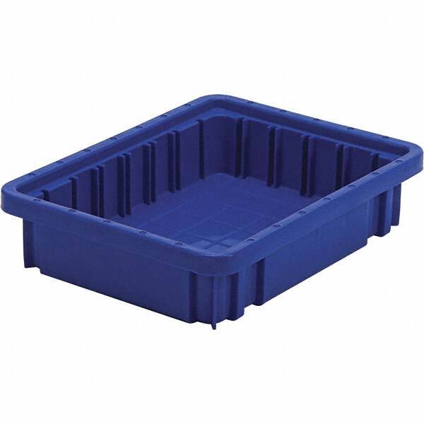 Quantum Storage - 20 Lb Load Capacity Blue Polypropylene Dividable Container - Stacking, 2-1/2" Long x 8.3" Wide x 10.9" High - Apex Tool & Supply