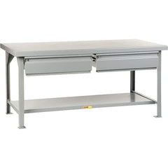 Little Giant - 72 Wide x 36" Deep x 34" High, Steel Workbench - Fixed Legs - Apex Tool & Supply