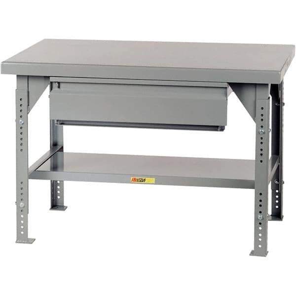 Little Giant - 72 Wide x 30" Deep x 37" High, Steel Workbench - Adjustable Height Legs - Apex Tool & Supply