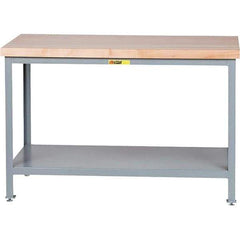 Little Giant - 60 Wide x 30" Deep x 35" High, Steel Butcher Block Top - 2,000 Lb Capacity, 35" High - Apex Tool & Supply