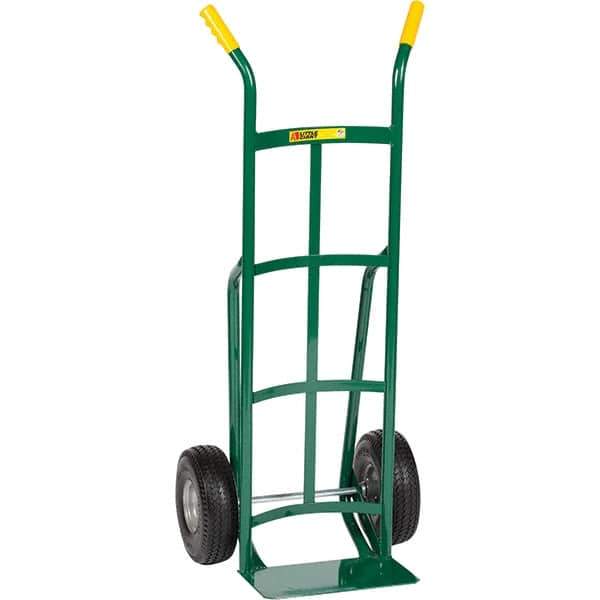 Little Giant - 800 Lb Capacity 49" OAH Hand Truck - Dual Handle, Steel, Flat-Free Microcellular Foam Wheels - Apex Tool & Supply