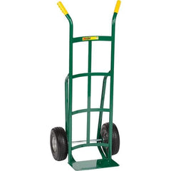 Little Giant - 800 Lb Capacity 49" OAH Hand Truck - Dual Handle, Steel, Flat-Free Microcellular Foam Wheels - Apex Tool & Supply