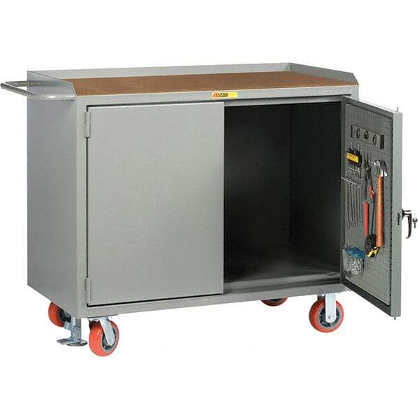 Little Giant - 3,600 Lb Capacity Mobile Workbench with Pegboard Panel - 48" Wide x 43-1/2" High - Apex Tool & Supply
