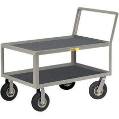 Little Giant - 1,200 Lb Capacity, 24" Wide x 48" Long x 38" High Instrument Cart - 2 Shelf, Steel, Pneumatic Casters - Apex Tool & Supply
