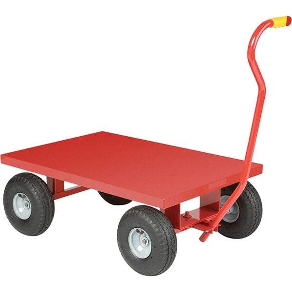 Little Giant - 1,200 Lb Capacity, 24" Wide x 36" Long x 13" High Cart - Steel, Pneumatic Casters - Apex Tool & Supply