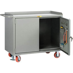 Little Giant - 3,600 Lb Capacity Mobile Workbench with Pegboard Panel - 48" Wide x 43-1/2" High - Apex Tool & Supply