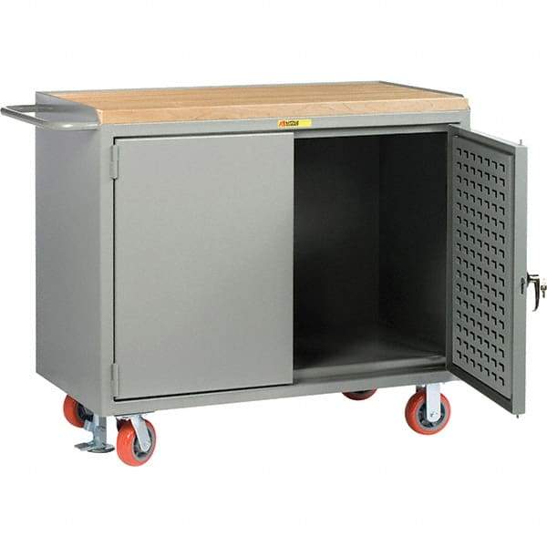 Little Giant - 3,600 Lb Capacity Mobile Workbench with Pegboard Panel - 48" Wide x 43-1/2" High - Apex Tool & Supply