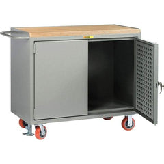Little Giant - 3,600 Lb Capacity Mobile Workbench with Pegboard Panel - 48" Wide x 43-1/2" High - Apex Tool & Supply