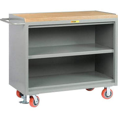 Little Giant - 3,600 Lb Capacity, 1 Drawer Mobile Service Bench - 41" Wide x 24" Deep x 43" High, Steel, Gray - Apex Tool & Supply