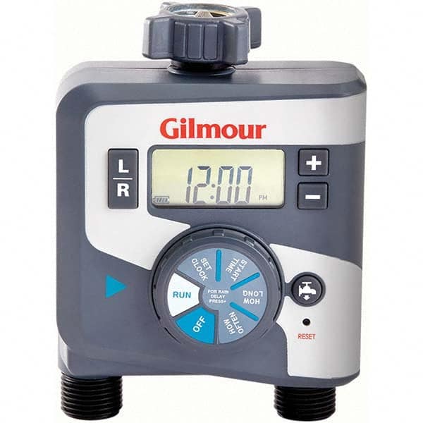 Gilmour - Lawn Sprinkler Timers Type: Auto ON/OFF Dual Outlet Electronic Timer Number of Watering Modes: 1 - Apex Tool & Supply
