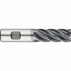 Guhring - 3/4" Diam 5 Flute Solid Carbide 0.09" Corner Radius End Mill - Apex Tool & Supply