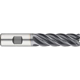 Guhring - 5/8" Diam 5 Flute Solid Carbide 0.06" Corner Radius End Mill - Apex Tool & Supply