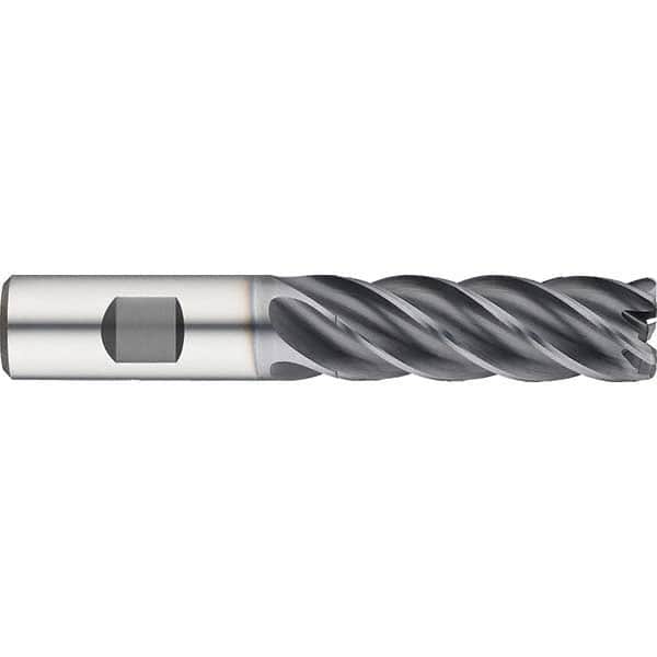 Guhring - 1" Diam 5 Flute Solid Carbide 0.09" Corner Radius End Mill - Apex Tool & Supply