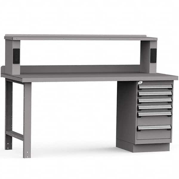 Rousseau Metal - Stationary Work Benches, Tables Type: Work Bench Top Material: Painted Steel - Apex Tool & Supply