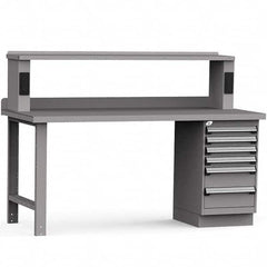 Rousseau Metal - Stationary Work Benches, Tables Type: Work Bench Top Material: Painted Steel - Apex Tool & Supply