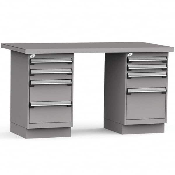Rousseau Metal - Stationary Work Benches, Tables Type: Work Bench Top Material: Painted Steel - Apex Tool & Supply