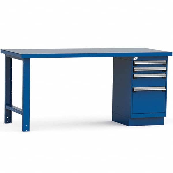 Rousseau Metal - Stationary Work Benches, Tables Type: Work Bench Top Material: Painted Steel - Apex Tool & Supply