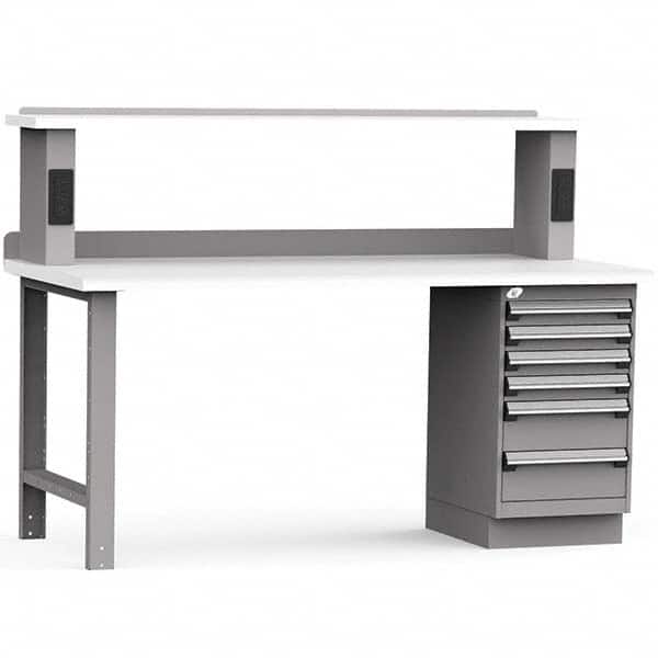 Rousseau Metal - Stationary Work Benches, Tables Type: Work Bench Top Material: Laminated Plastic - Apex Tool & Supply
