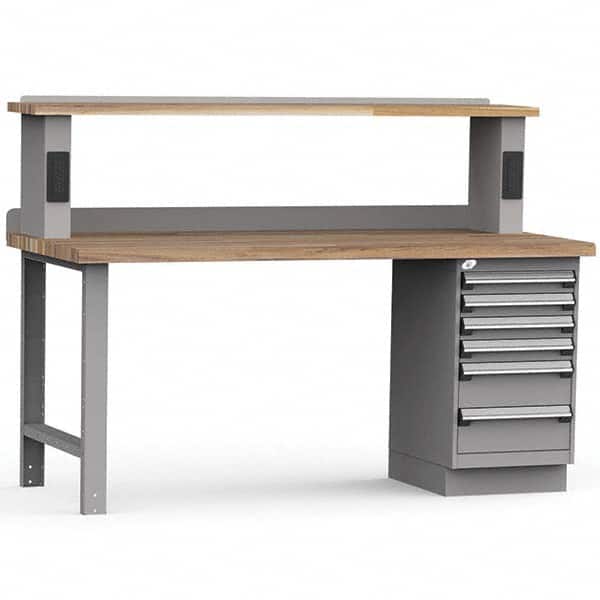 Rousseau Metal - Stationary Work Benches, Tables Type: Work Bench Top Material: Laminated Wood - Apex Tool & Supply