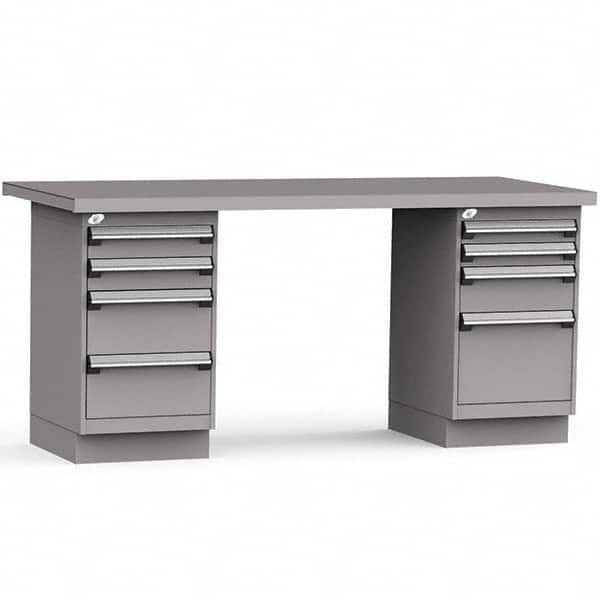Rousseau Metal - Stationary Work Benches, Tables Type: Work Bench Top Material: Painted Steel - Apex Tool & Supply