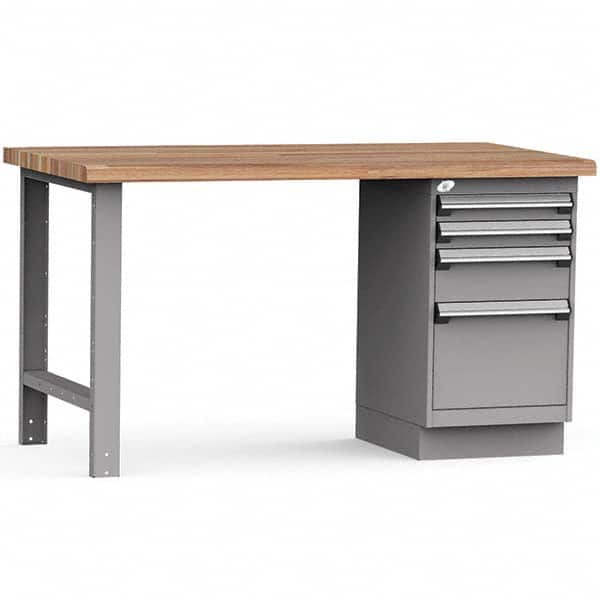 Rousseau Metal - Stationary Work Benches, Tables Type: Work Bench Top Material: Laminated Wood - Apex Tool & Supply