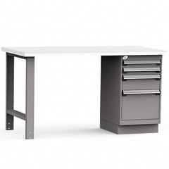 Rousseau Metal - Stationary Work Benches, Tables Type: Work Bench Top Material: Laminated Plastic - Apex Tool & Supply