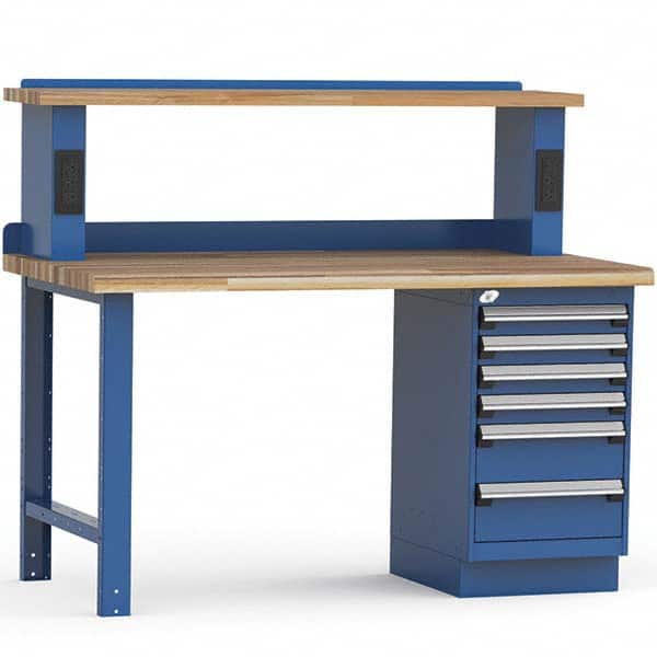Rousseau Metal - Stationary Work Benches, Tables Type: Work Bench Top Material: Laminated Wood - Apex Tool & Supply