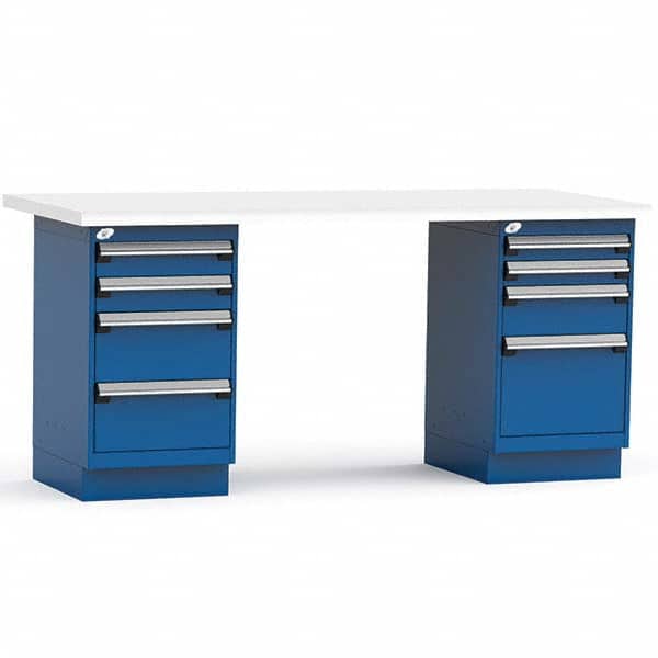 Rousseau Metal - Stationary Work Benches, Tables Type: Work Bench Top Material: Laminated Plastic - Apex Tool & Supply