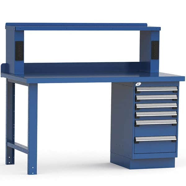 Rousseau Metal - Stationary Work Benches, Tables Type: Work Bench Top Material: Painted Steel - Apex Tool & Supply