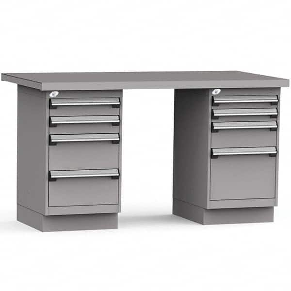 Rousseau Metal - Stationary Work Benches, Tables Type: Work Bench Top Material: Painted Steel - Apex Tool & Supply