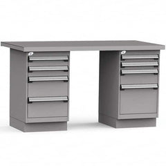 Rousseau Metal - Stationary Work Benches, Tables Type: Work Bench Top Material: Painted Steel - Apex Tool & Supply