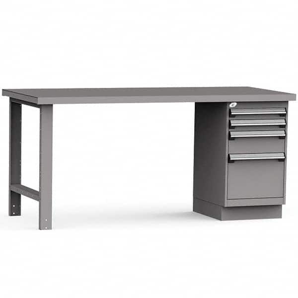 Rousseau Metal - Stationary Work Benches, Tables Type: Work Bench Top Material: Painted Steel - Apex Tool & Supply