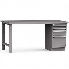 Rousseau Metal - Stationary Work Benches, Tables Type: Work Bench Top Material: Painted Steel - Apex Tool & Supply
