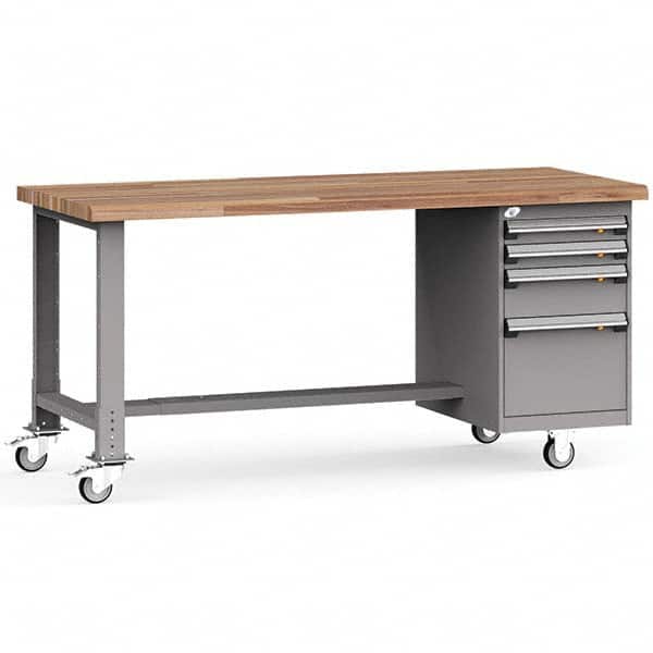 Rousseau Metal - Mobile Work Benches Type: Mobile Workbench Length: 72 (Inch) - Apex Tool & Supply