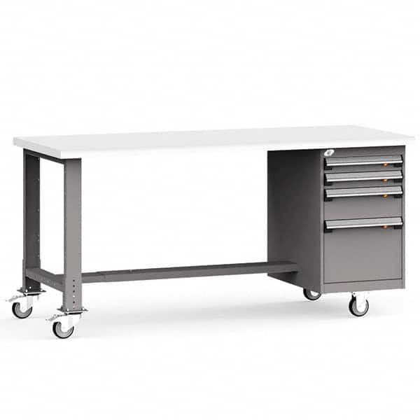 Rousseau Metal - Mobile Work Benches Type: Mobile Workbench Length: 60 (Inch) - Apex Tool & Supply