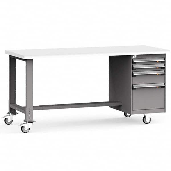 Rousseau Metal - Mobile Work Benches Type: Mobile Workbench Length: 72 (Inch) - Apex Tool & Supply